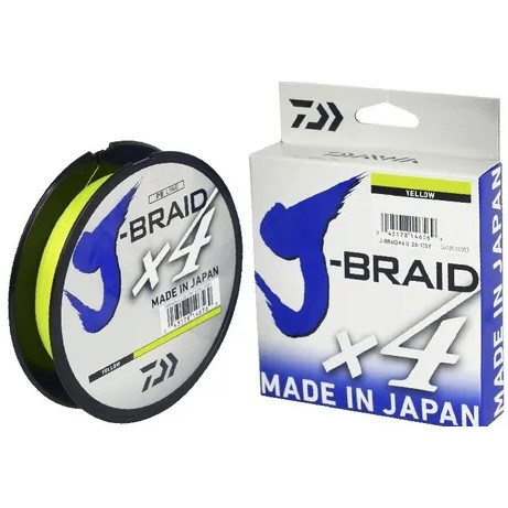 Linha Multifilamento Daiwa J-BRAID - 135 metros - YELLOW