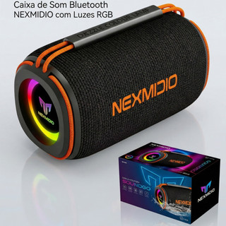 Portátil Caixa De Som Bluetooth Resistente a Água Com Alto Falante Duplo e Luz RGB Caixa …