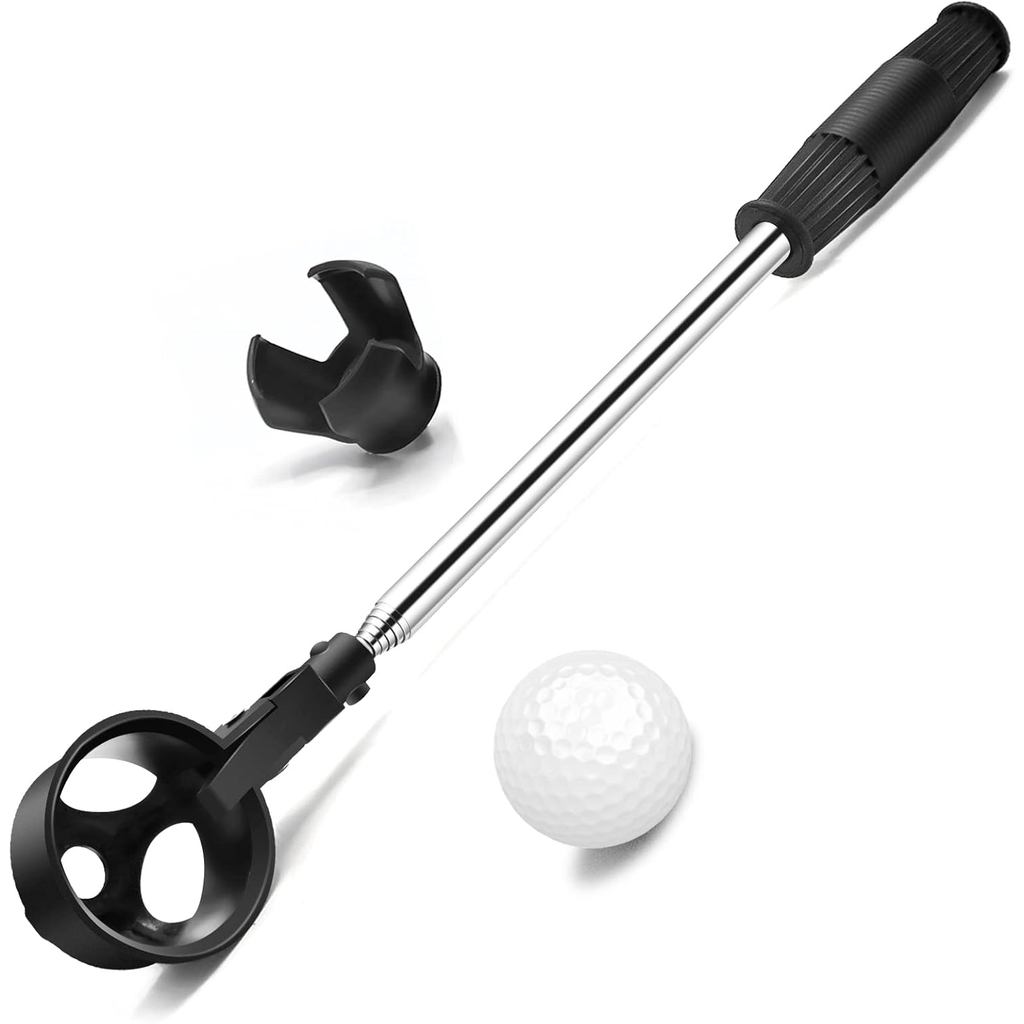 prowithlin Recolhedor de Bolas de Golfe, Recolhedor Telescópico Extensível de Aço Inoxidável para Água com Garra de Sucç