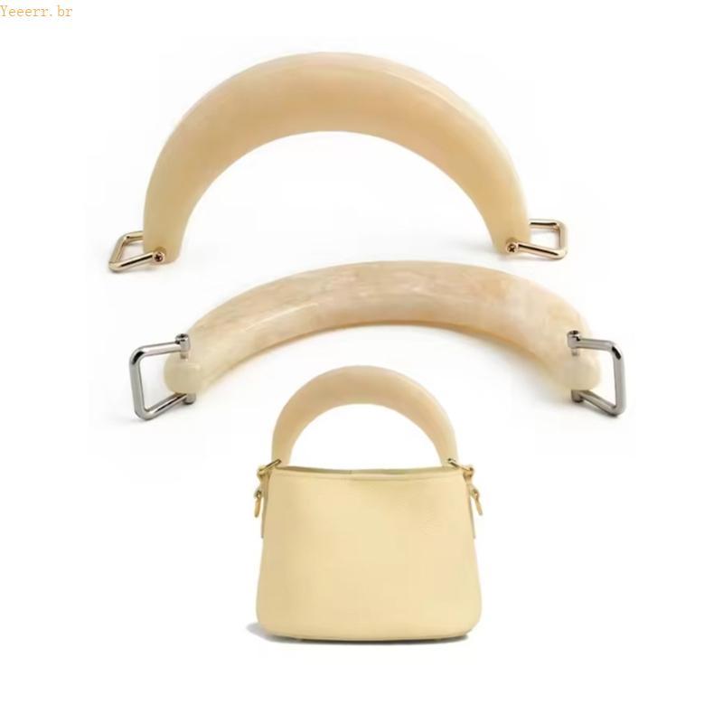 Artístico Lua Curvada Saco Ferragem Resina Alça Acessório Para Acessórios