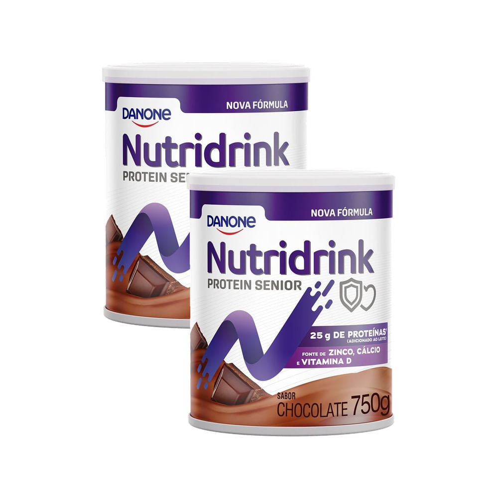 Kit 2 Nutridrink Protein Senior Sabor Chocolate 750g