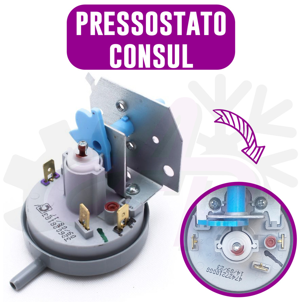 Pressostato 4 Niveis para Lavadora Consul Mare 326028183