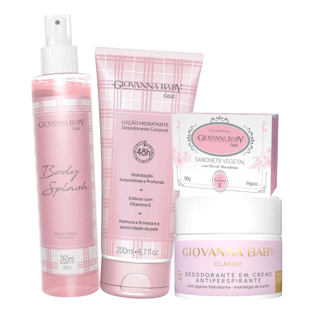 Giovanna Baby Classic Body Splash,loção,sabonete Em Barra +