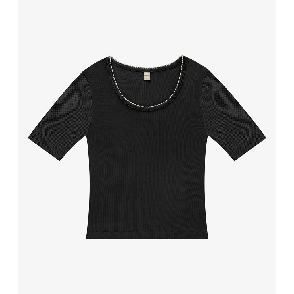Blusa Feminina Ribana de Viscose Rovitex Preto em Oferta na Shopee