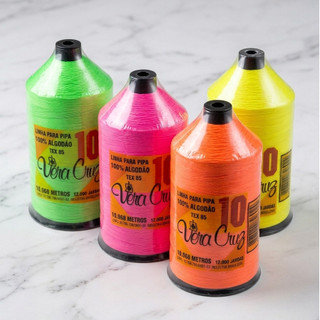 Linha de Pipa Vera Cruz Fluorescente 12000 Jds - fio 10