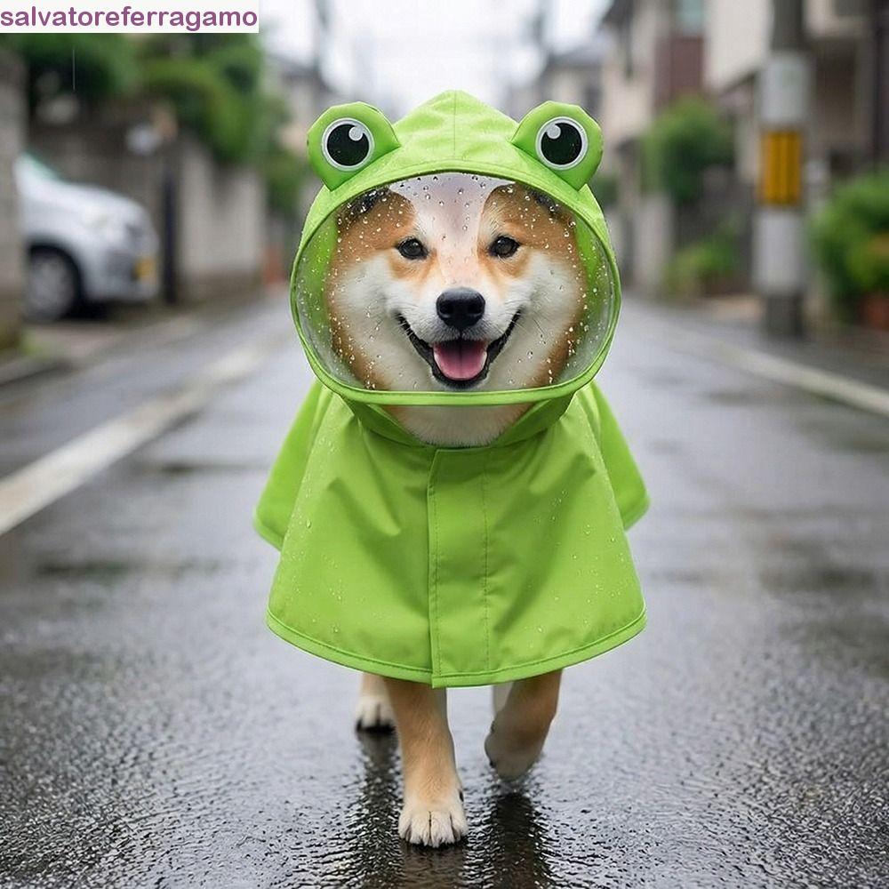 Capa De Chuva Para Animais De Estimação SALVATOREFERRAGAMO , Cães À Prova De Vento Com Design Capuz , Macacão Fácil De U
