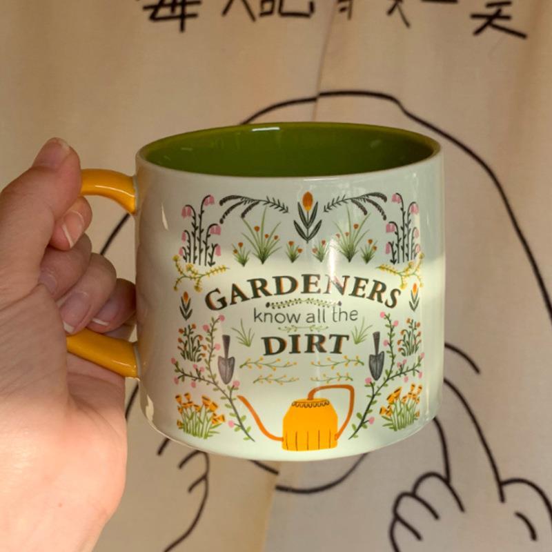 Ins copo de alto valor feminino nicho criativo copo de cerâmica doméstico leite café da manhã copo bebendo caneca de cas