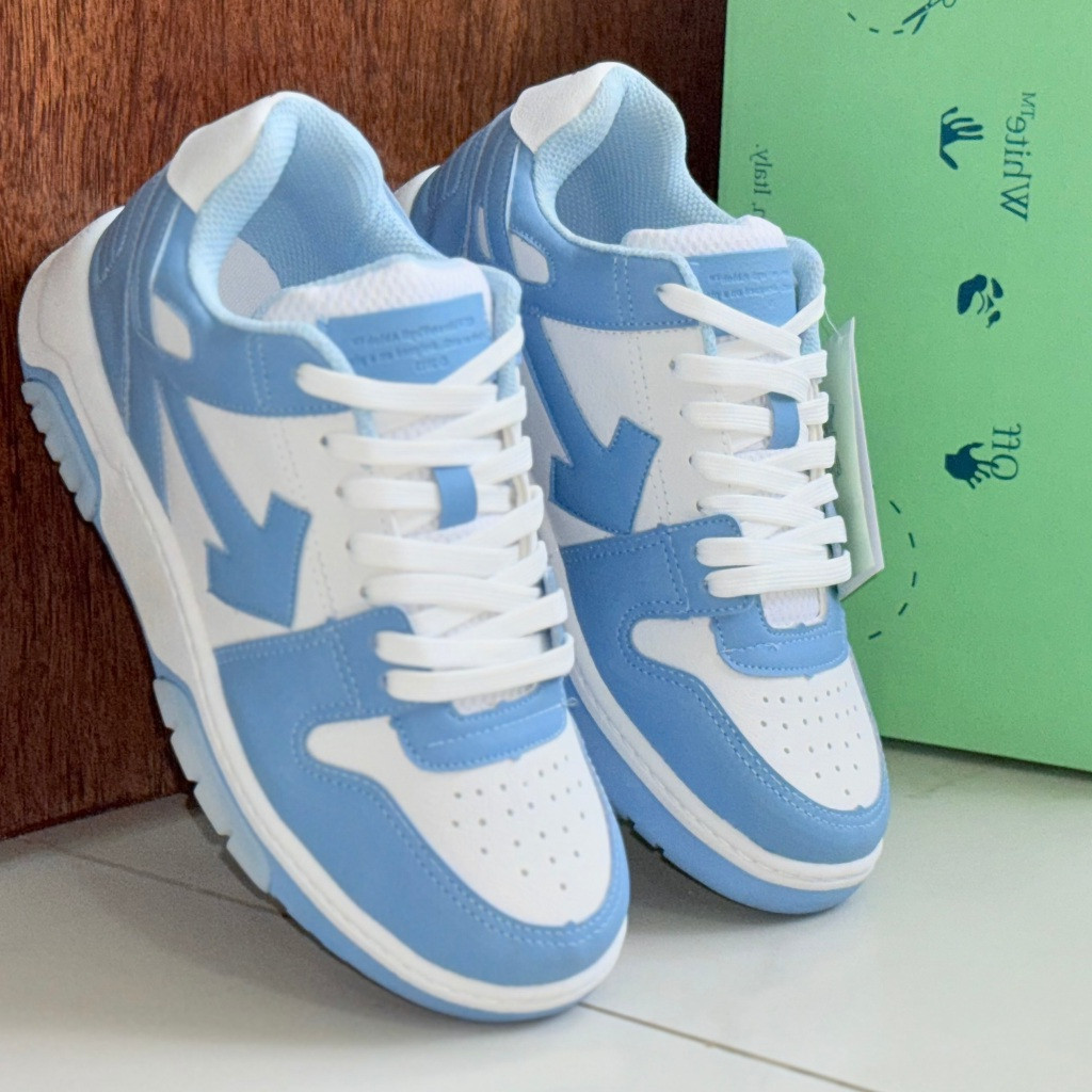 Tenis Off White Out-Off-Office Azul Unissex Lançamento Promoção