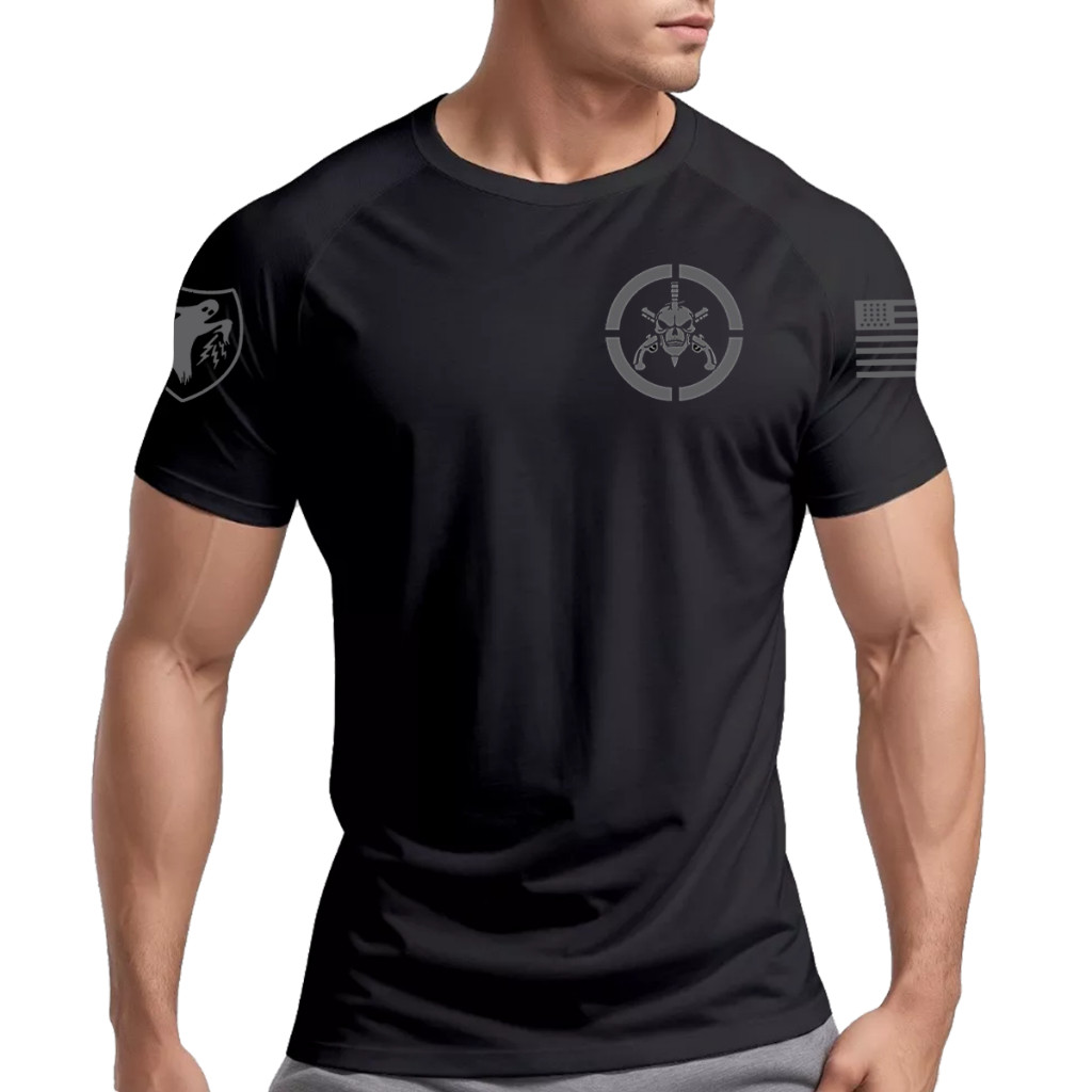 Camiseta Dry Fit Premium Original Musculação Fit Militar Masculina Bope Tropa Fantasma Caveiras