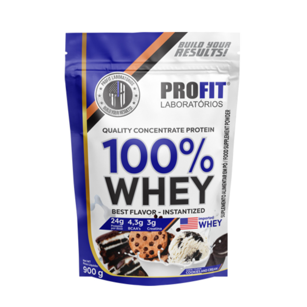 Whey Protein 100% Quality Concentrate Profit Labs 900g 24g