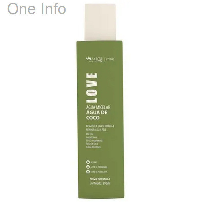 Água Micelar Max Love Agua De Coco 290ml2P18