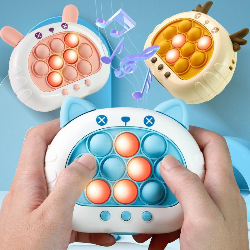 Brinquedo De Jogo Fast Push Pop Para Crianças-Quebra-Cabeça Eletrônico Com Luzes E Música , Desafio De Memória , Modo Mu