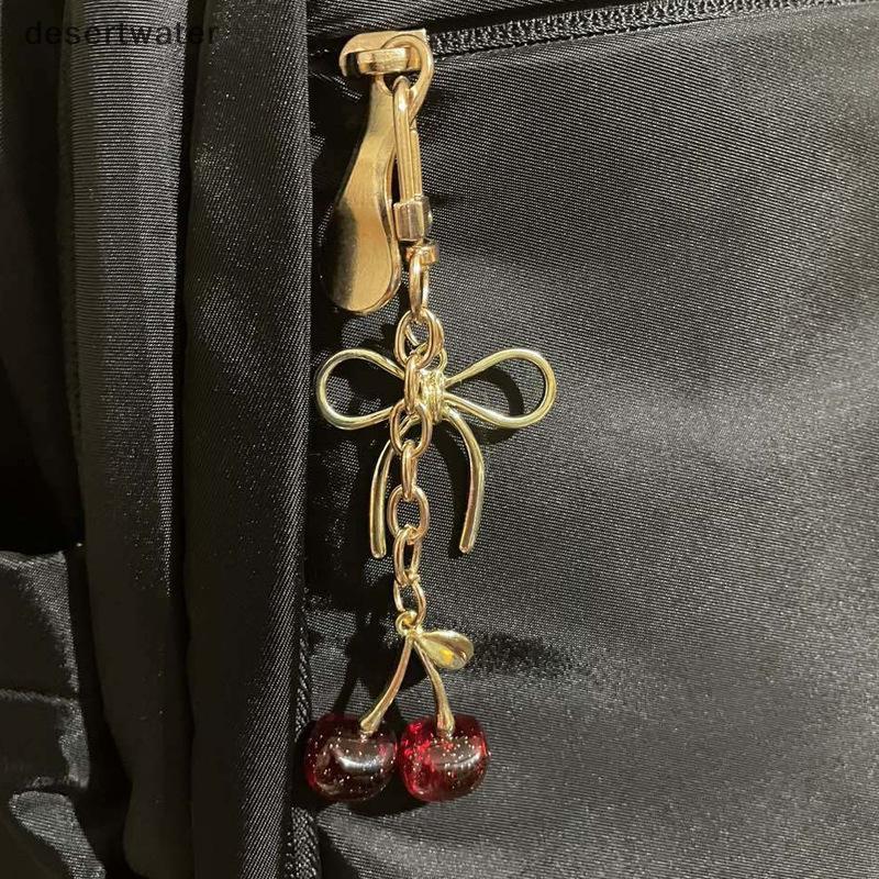 Dwbr Moda Cereja Arco Chaveiro Bonito Saco Pingente Para Mulheres Meninas Jóias Acessórios Presente QDD