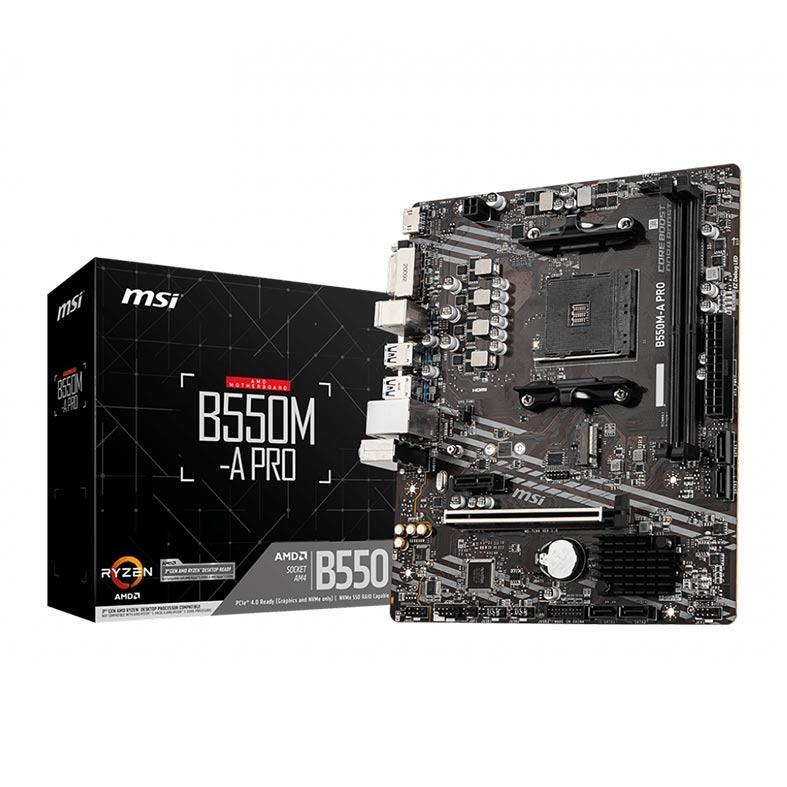 Placa Mae MSI B550M-A PRO, DDR4, Socket AM4, M-ATX, Chipset AMD B550, B550M-A PRO