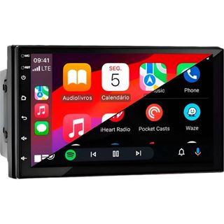 Central Multimídia Mp5 7 Tela de Vidro IPS Carplay Android Auto Sem Fio Espelhamento USB BT em Oferta na Shopee