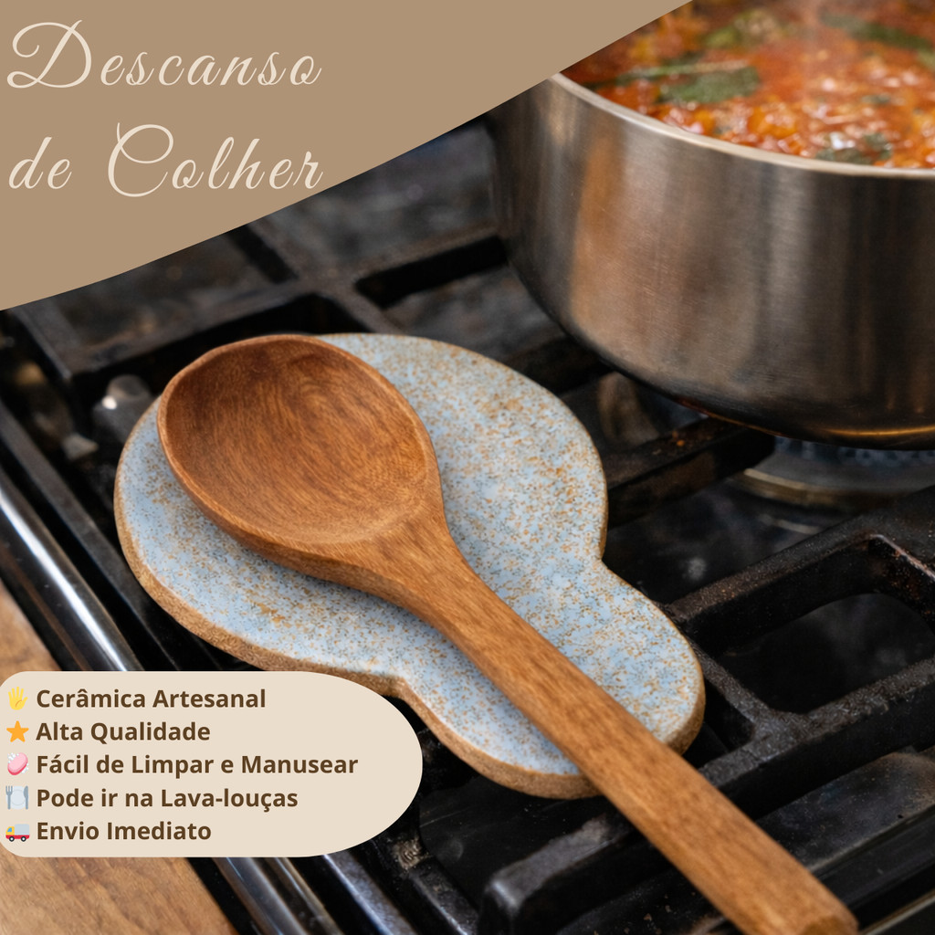 Descanso de Colher Gourmet / Cerâmica/Porta Colher/Cozinha/Cozinhar/Assessórios/Panela/Suporte/Fogão em Oferta na Shopee