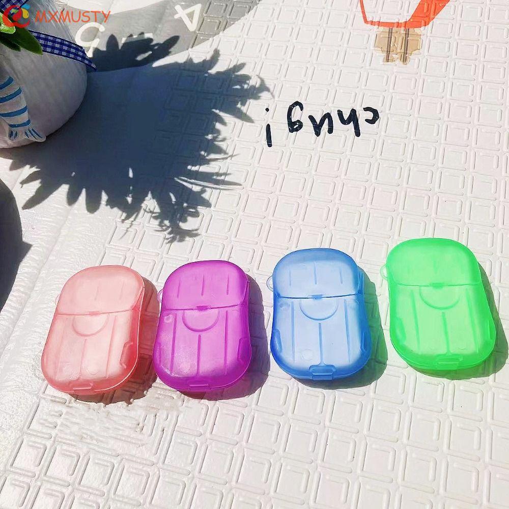 MXMUSTYZA 20 Unidades De Folhas De Sabão , Papel Solúvel Portátil , Mini Sabonete Descartável Para Lavar As Mãos De Limp