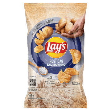 Batata Frita Rústica com Sal Marinho Lay's 108g