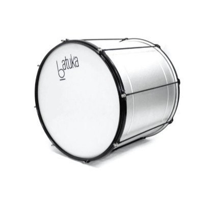 SURDO 45X18 ALUMISTEEL 8 AFINAÇÃO ARO CHP PRETO PELE LEITOSA BATUKA