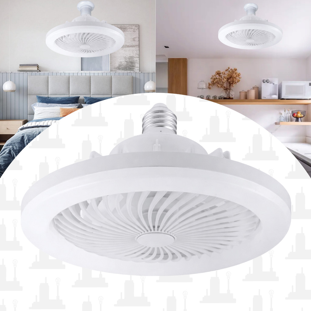 Ventilador de Teto com Luminária LED 40W Controle Remoto 3 Velocidades 3 Cores