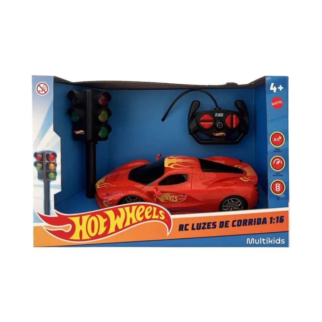 Brinquedo Infantil Carrinho de Controle Remoto Hot Wheels Vermelho Multikids - BR2446 em Oferta na Shopee