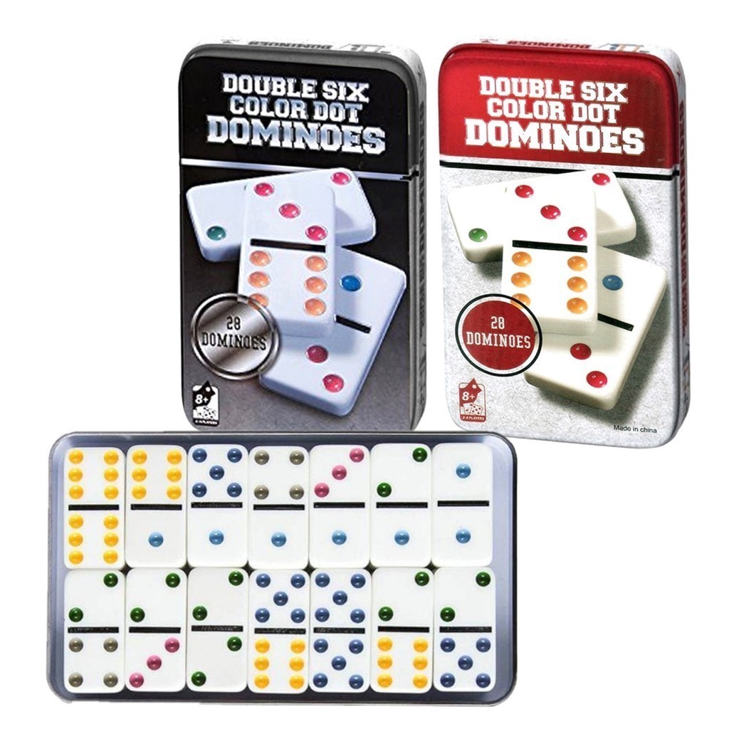 Dominó de Osso Profissional Colorido Jogo Estojo 28 Peças Melhor Qualidade Colorido — R$ 35,99 em Shopee, 40% OFF