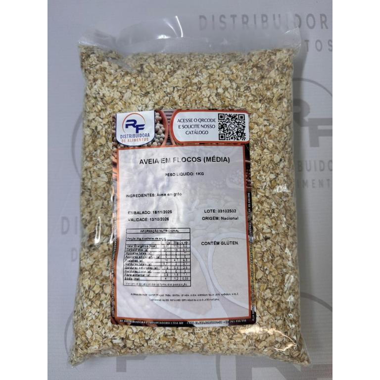 Aveia Flocos Médios - 1kg em Oferta na Shopee