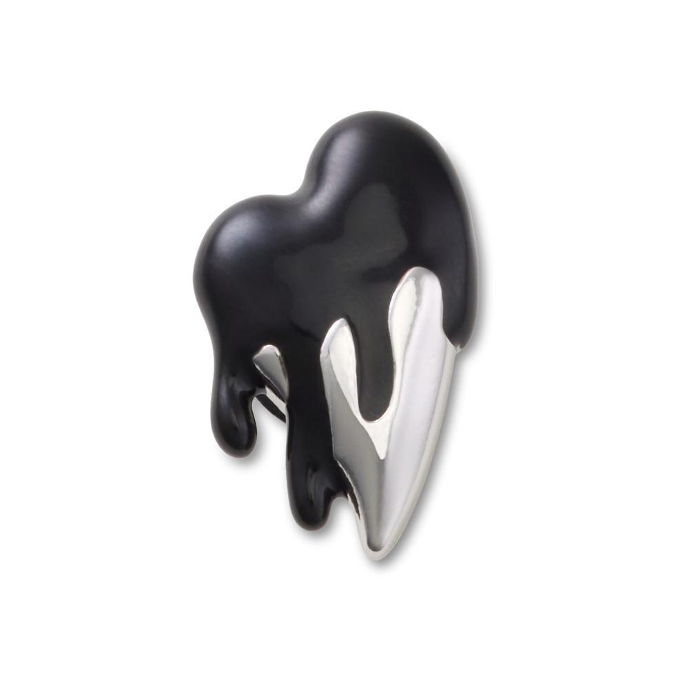 Jibbitz™ Coração Preto e Prata Único em Oferta na Shopee