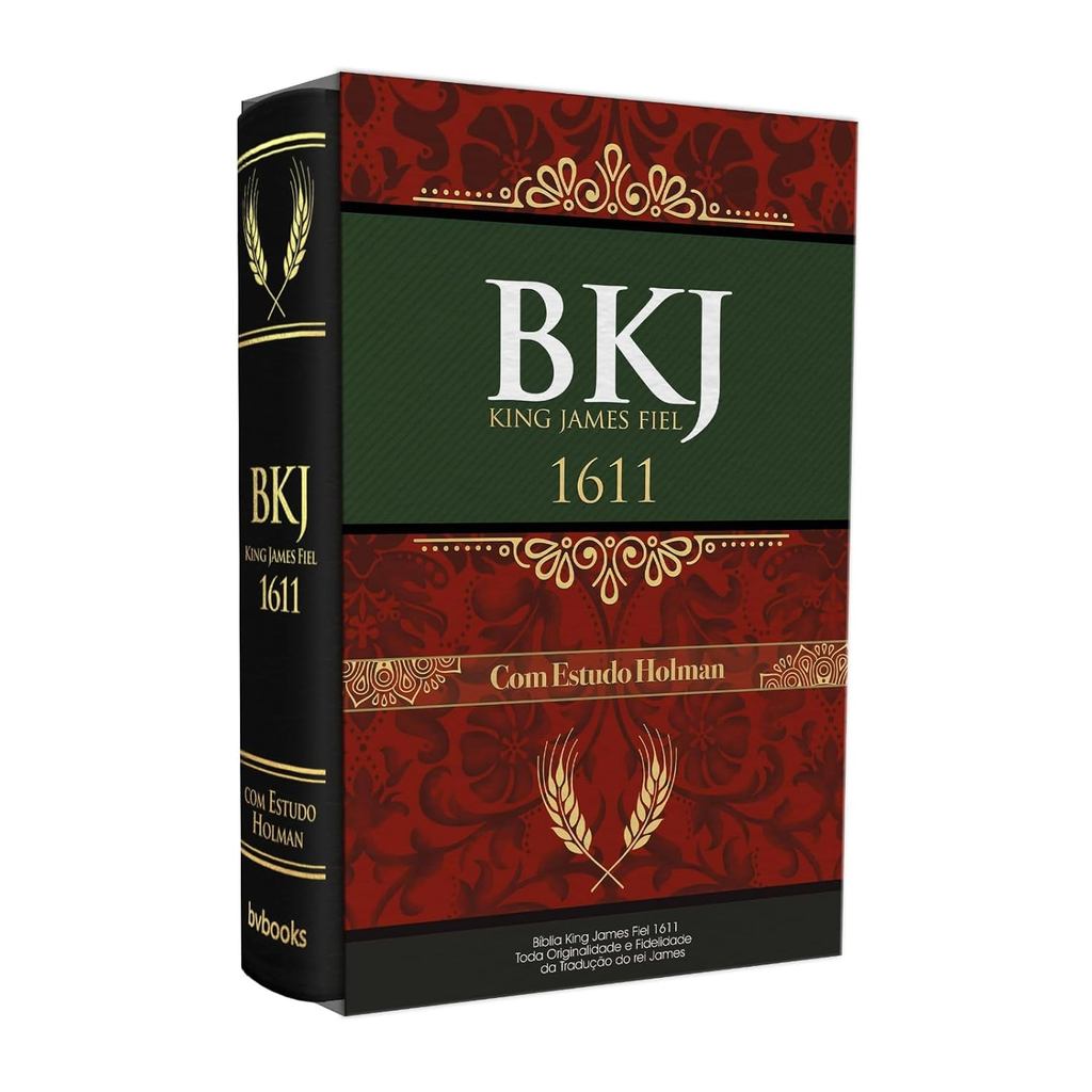 Bíblia Sagrada King James Fiel com Estudo Holman | Letra Normal | Capa Luxo Preta com Marrom em Oferta na Shopee