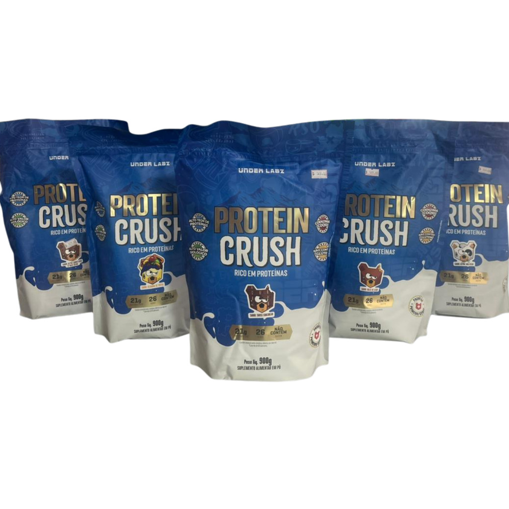 Whey Protein Under Labz Crush 900g Refil Proteina Treino Academia Sabores Underlabz Sache 1kg