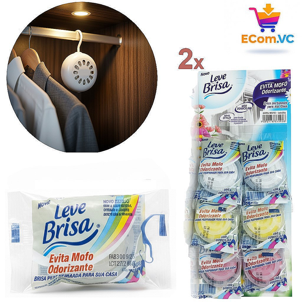 KIT 6 ou 12 ANTI MOFO EVITA FUNGOS E UMIDADE LEVE BRISA em Oferta na Shopee