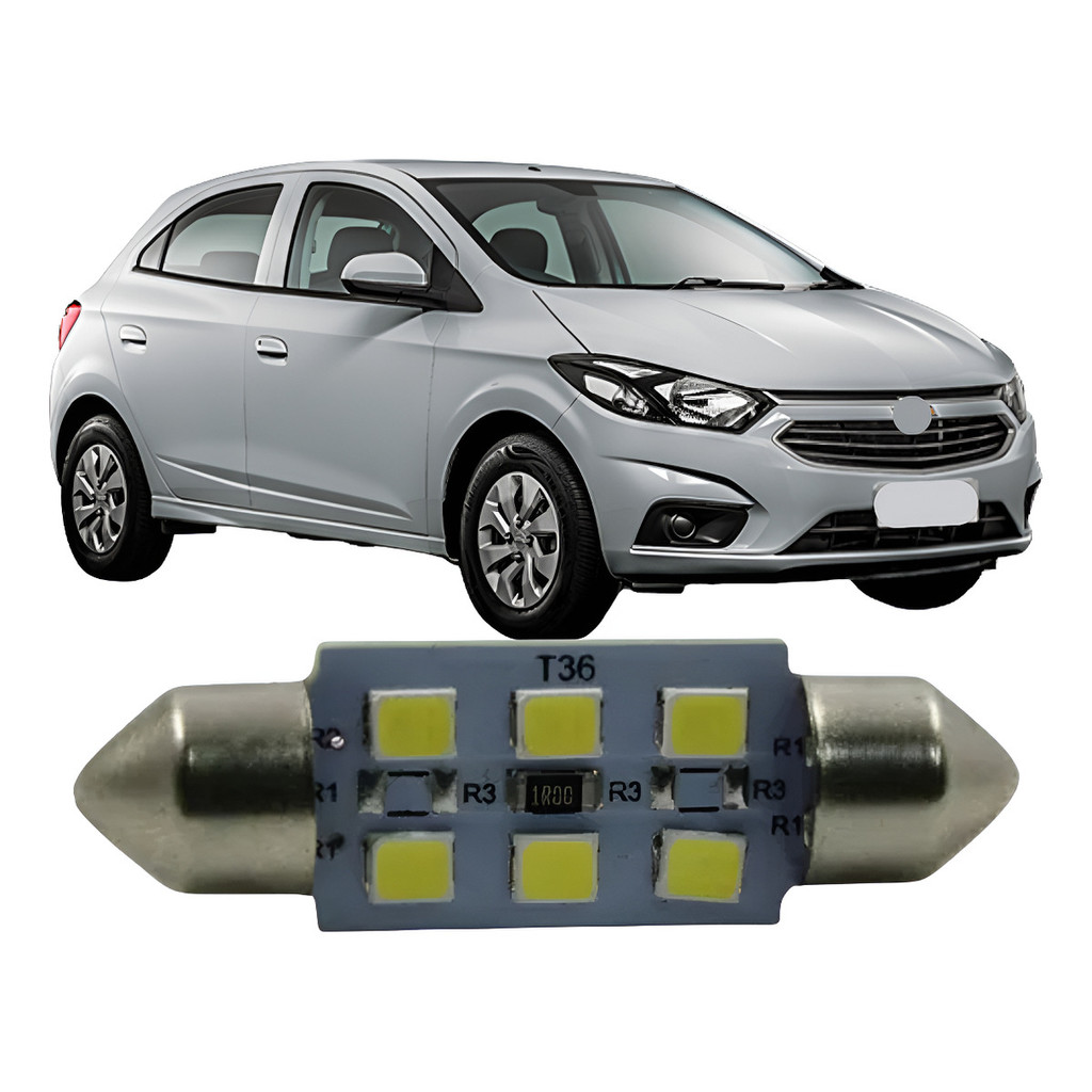 Lampada Led Torpedo Placa/teto/porta Luva Gm Onix 12/16