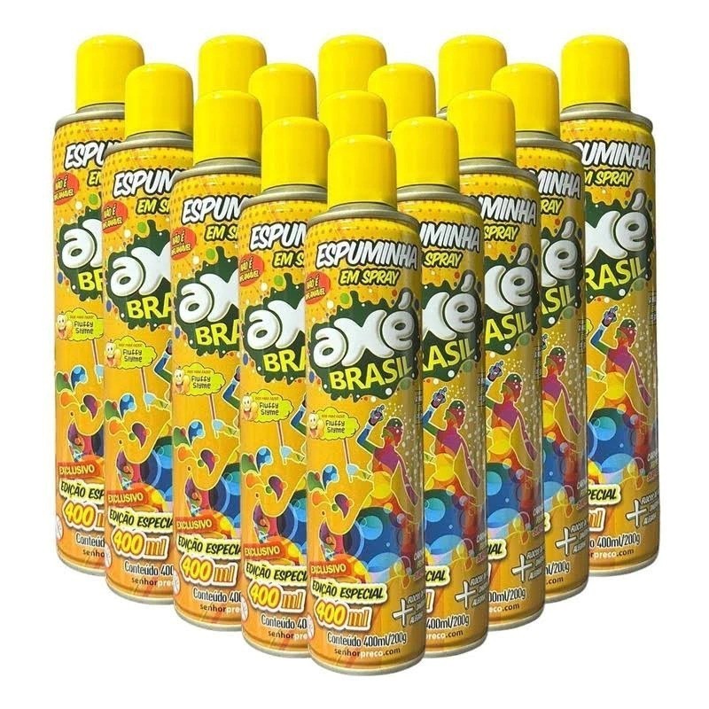 Kit 12/24/36 Espuminha da Alegria para Festas Carnaval Bloquinhos Blocos Espuma Neve Artificial 400ml