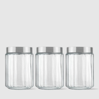 Kit com 3 Potes  Redondos Collection 1,1L Inox Escovado Invicta em Oferta na Shopee