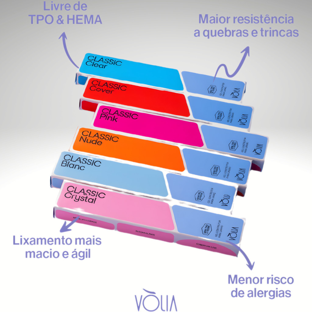 Gel em Sache Refil Para Alongamento de Unha Sem TPO e Sem HEMA - Volia