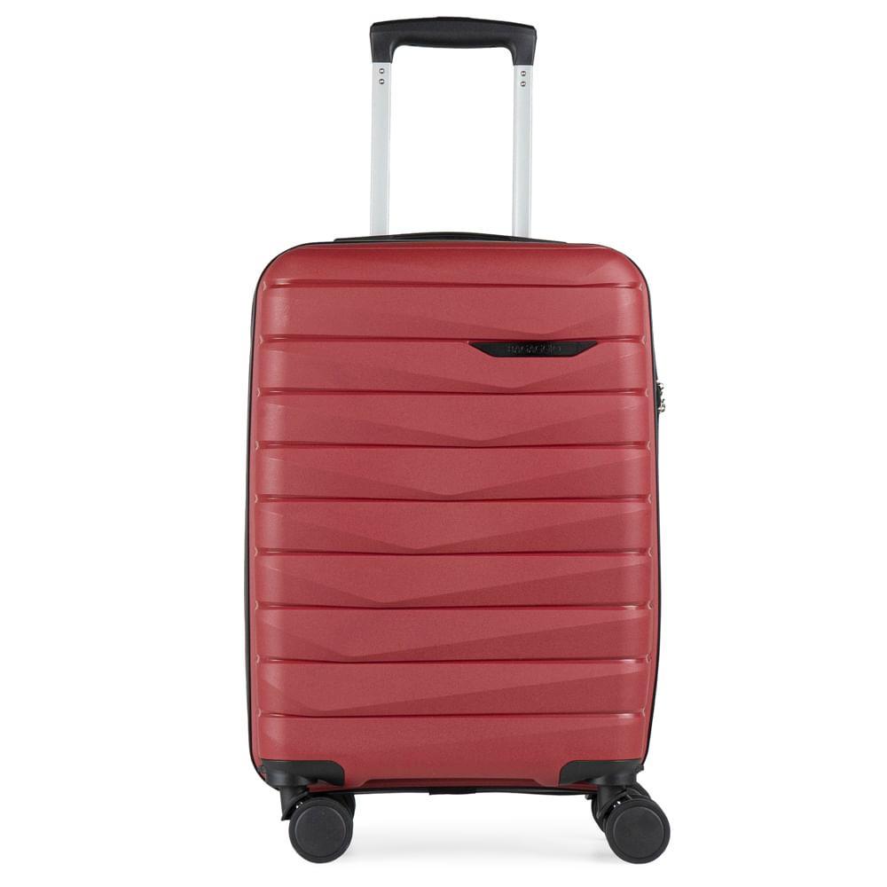 Mala de Bordo 10 kg Polipropileno 4 Rodas Route Vinho em Oferta na Shopee