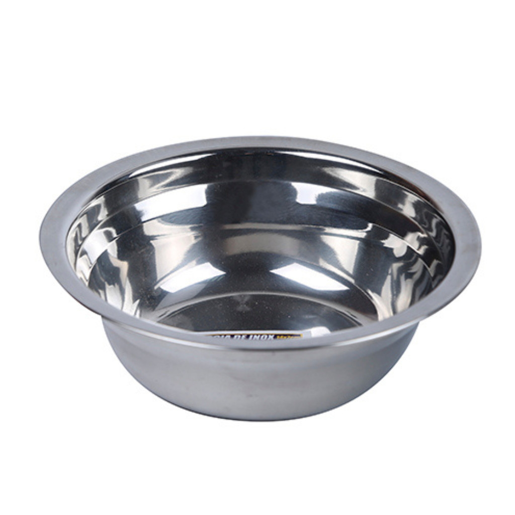 Comedouro Pet em Aço Inox Emilar 17cm ou 19cm - Tigela para Cães e Gatos EM9744/9745