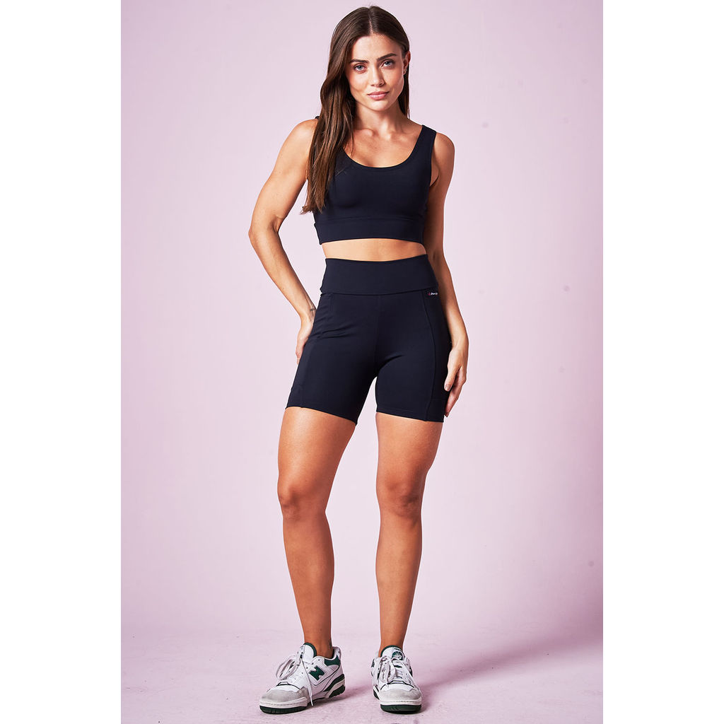 Short Feminino Fashion Fitness Planet Girls Preto em Oferta na Shopee