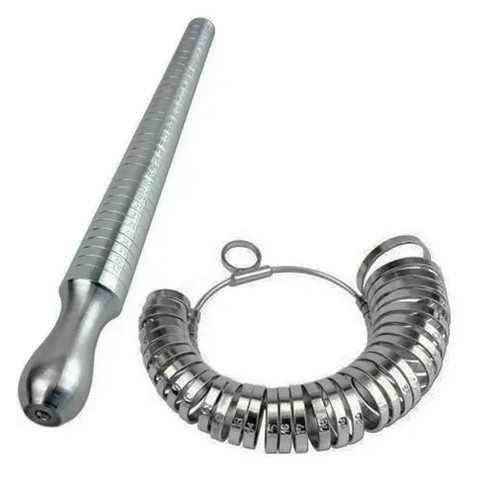 Medidor De Anéis Metal Item Kit Aneleira E Medidor Anel