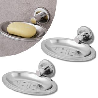 Kit 02 Saboneteiras Aço Inox com Fixação Dupla para Banheiro Porta Sabonete - Brilhosa e Resistente em Oferta na Shopee