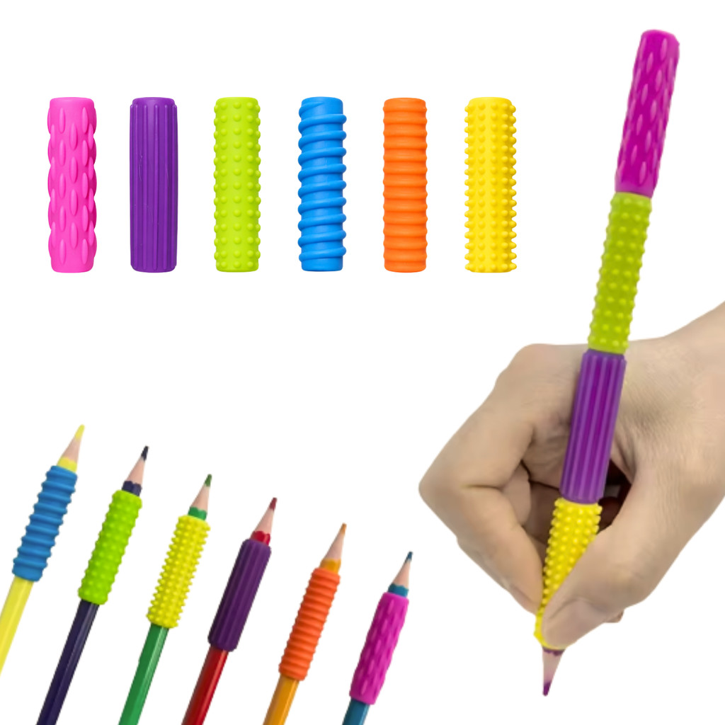 Mordedor Ponteira de Silicone Lápis Ansiedade Autismo Kit 12 Und