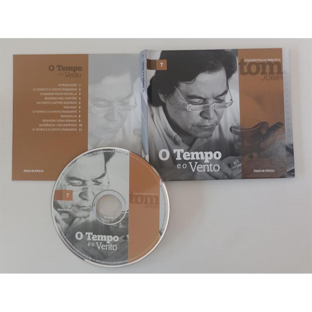 CD TOM JOBIM O TEMPO E O VENTO / COLEÇÃO TOM JOBIM 7 - FOLHA DE SP