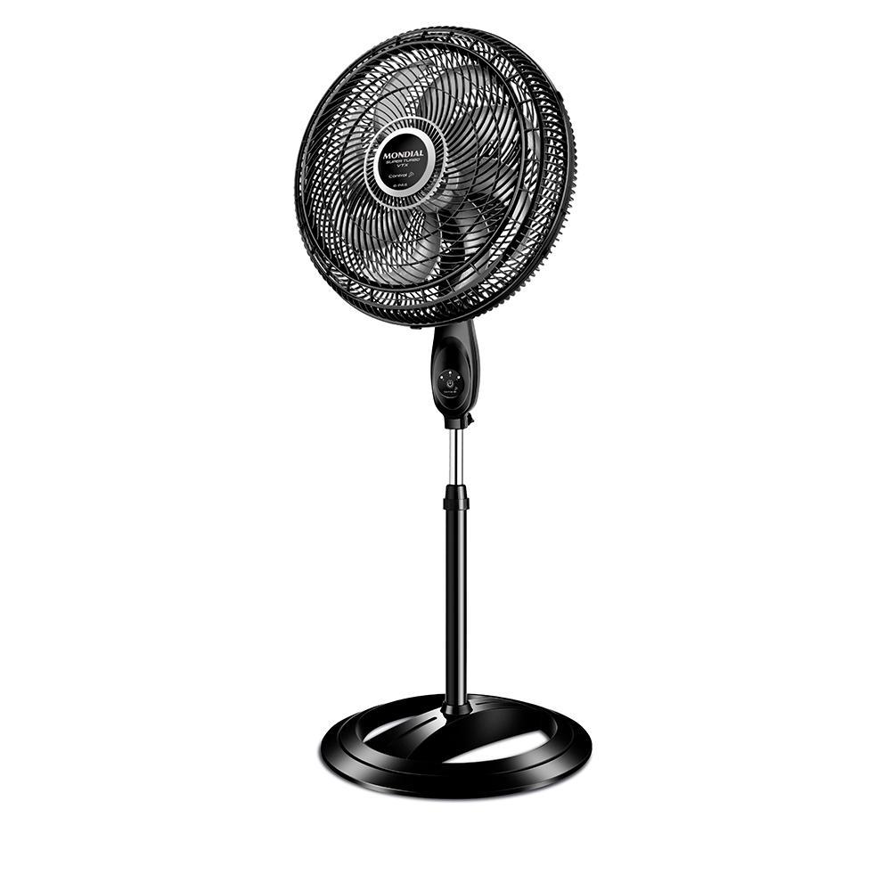 Ventilador Coluna 40cm Super Turbo Tech Mondial Preto e Prata 140W VTX-40C-8P-CR