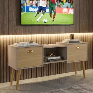 Rack Home Sala ORFEU 1.20CM com 2 Portas para Tv de Até 48 Polegadas