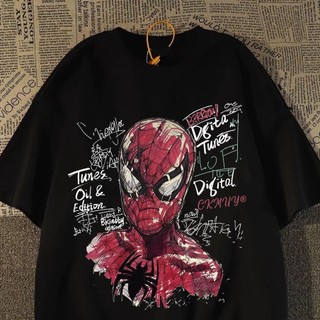 BEAST FASHION unissex oversized Camiseta Anime Aranha em Estilo Desenho Sketch e Grafites…