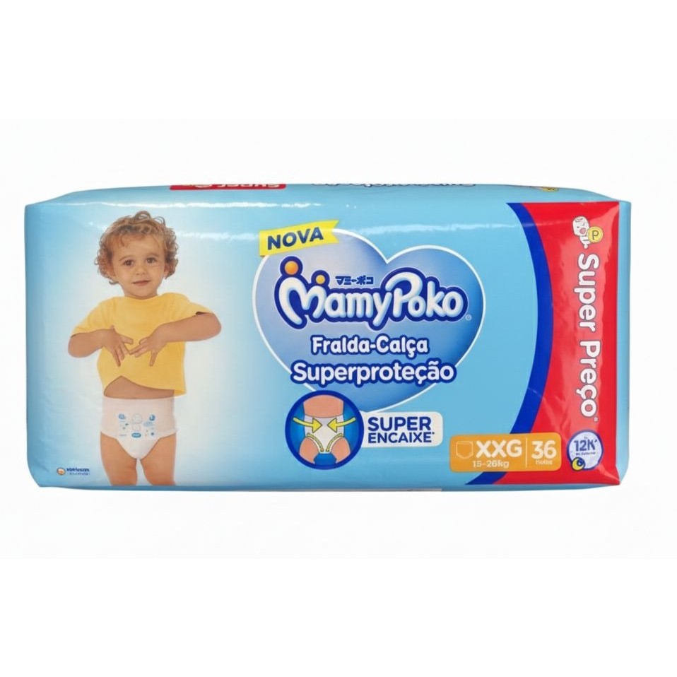 Mamypok Fralda Calça Superproteção Super Encaixe 12h XXG 36u