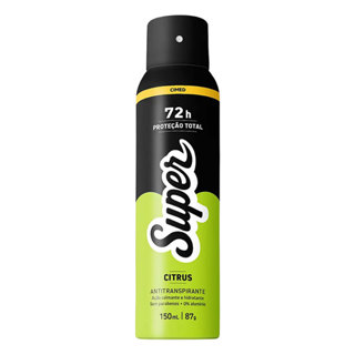 Desodorante Super Citrus 72h Aerossol Antitranspirante 150ml em Oferta na Shopee