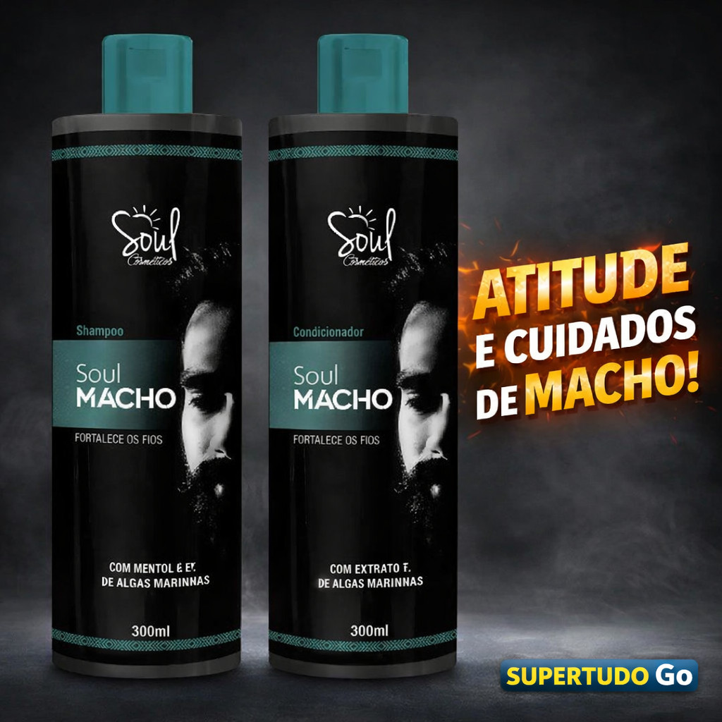 Shampoo ou Condicionador MASCULINO Soul Macho 300ml Soul Cosméticos