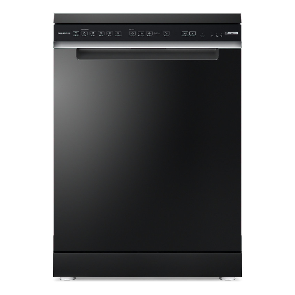 Lava Loucas15 Servicos Preta Smart Sensor 220v - Brastemp
