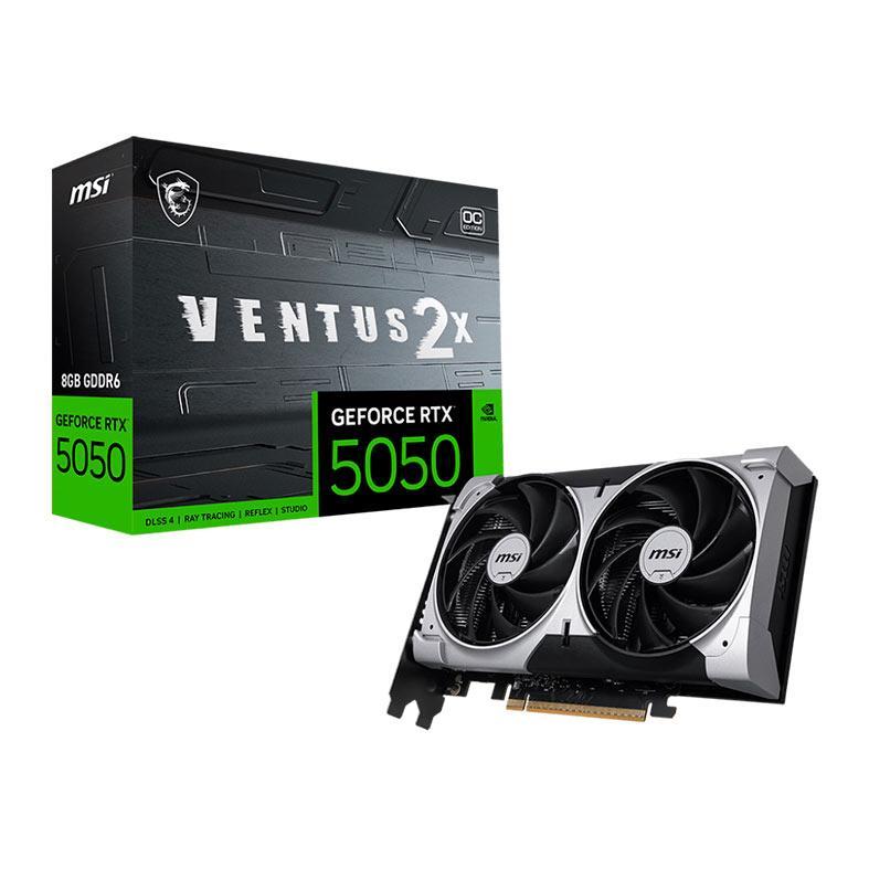 Placa de Video MSI GeForce RTX 5050 Ventus 2X OC, 8GB, GDDR6, 128-bit, G5050-8V2C